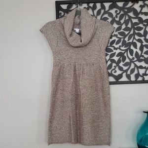 Cowl neck sweater dress